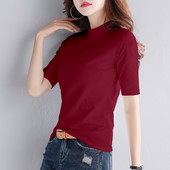 Naiste vabaaja pluus 3/4 varrukatega ja madala kraega