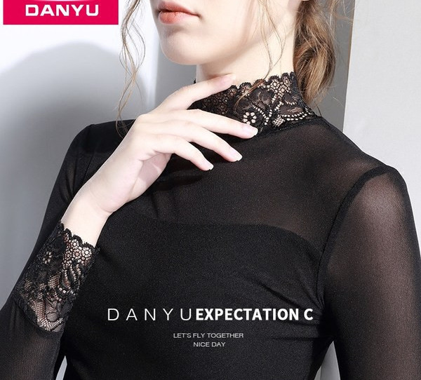 Tanka ženska polo majica s čipkom