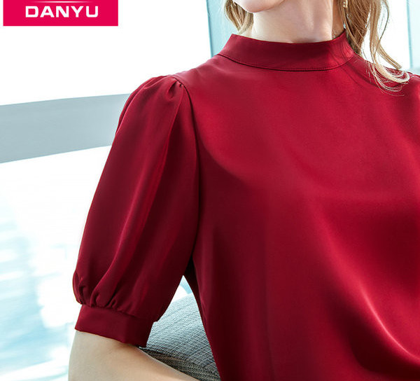 Naiste retro stiilis šifoonist pluus 3/4 varrukatega