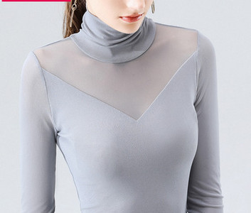 Naiste kõrge kaelusega ja võrgust pluus