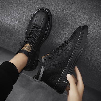 Ανδρικά μποτάκια casual από ψεύτικο δέρμα