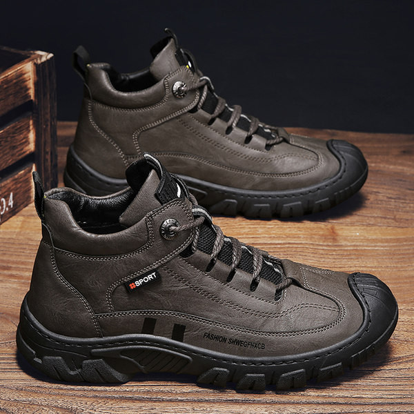 Naujo modelio sportiniai aukšti sportbačiai iš eko odos juodos ir rudos spalvos