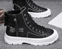 Uus must-valge meeste lõuendist tossude mudel