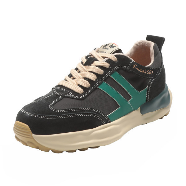 Tenisi dama din piele intoarsa eco cu talpa plata, model uni