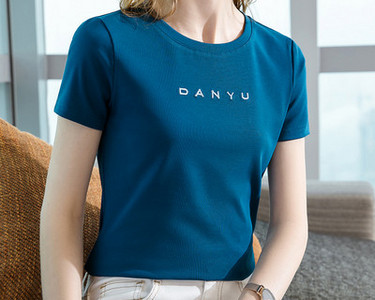 Tricou casual cu mâneci scurte și inscripție