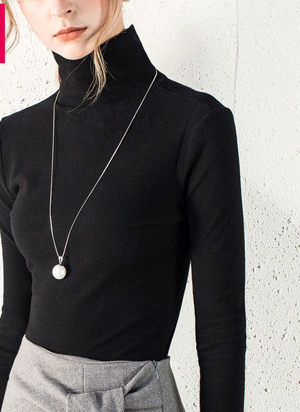 Ležerna obična bluza s polo ovratnikom