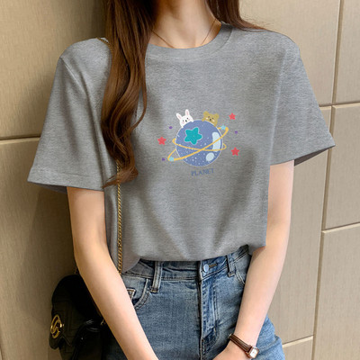 Pamučna ljetna majica s aplikacijom u boji