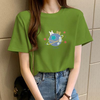 Pamučna ljetna majica s aplikacijom u boji