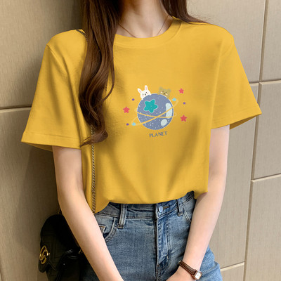 Pamučna ljetna majica s aplikacijom u boji