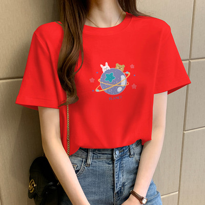 Pamučna ljetna majica s aplikacijom u boji