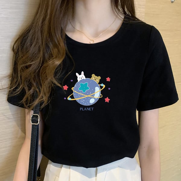 Pamučna ljetna majica s aplikacijom u boji