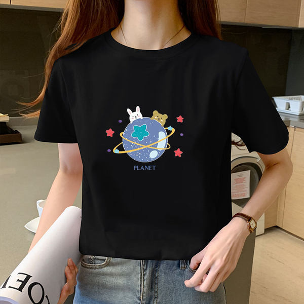 Pamučna ljetna majica s aplikacijom u boji