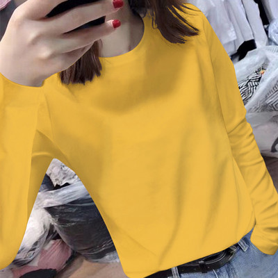 Γυναικεία βαμβακερή μπλούζα με μακριά μανίκια - δύο μοντέλα