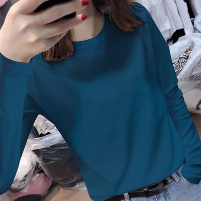 Γυναικεία βαμβακερή μπλούζα με μακριά μανίκια - δύο μοντέλα