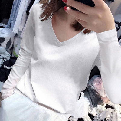 Γυναικεία βαμβακερή μπλούζα με μακριά μανίκια - δύο μοντέλα