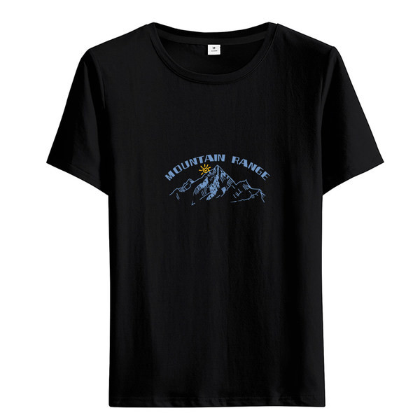 Široka pamučna majica s aplikacijom u boji