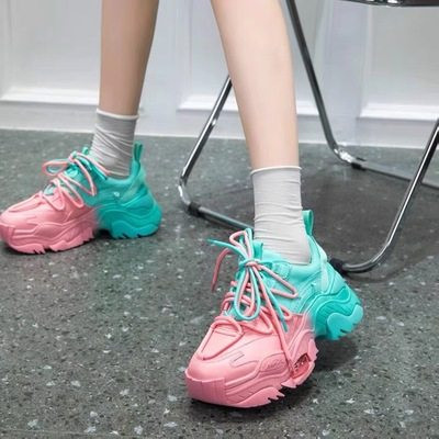 Casual ženske tenisice od eko kože sa debelim đonom