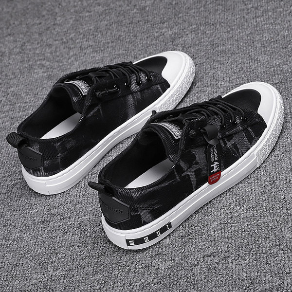 Adidasi casual barbatesti cu model in negru, bej si gri