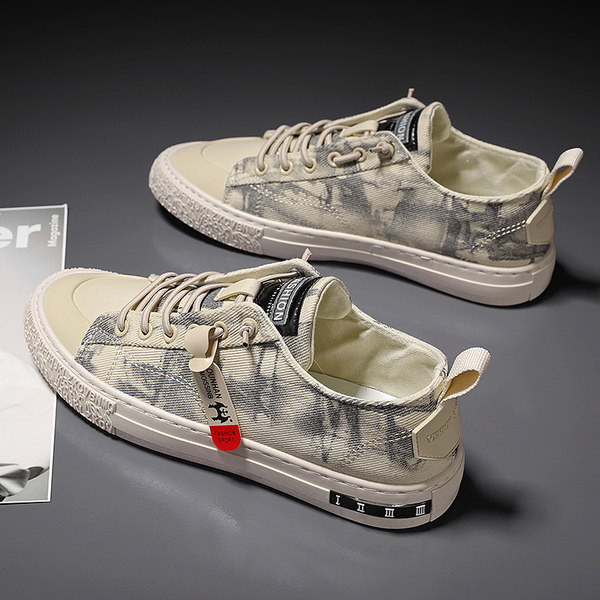 Adidasi casual barbatesti cu model in negru, bej si gri