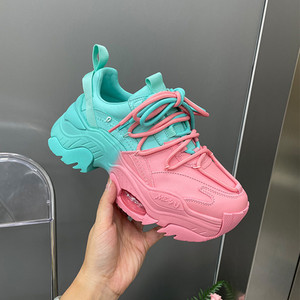 Tenisi eleganti de dama bicolor din piele ecologica