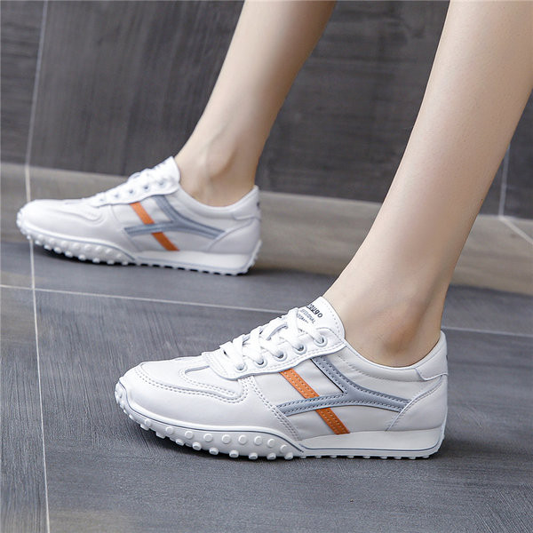 Ženske tenisice sa natpisom i vezicama - bijele boje