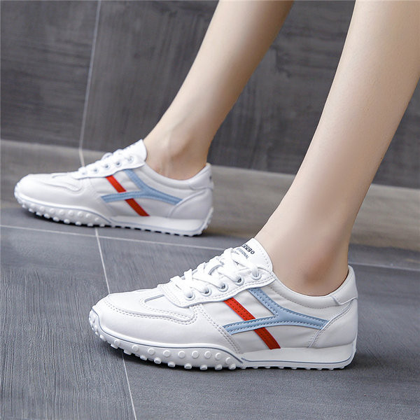 Ženske tenisice sa natpisom i vezicama - bijele boje