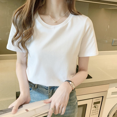 Casual T-shirt με λαιμόκοψη Ο και επιγραφή