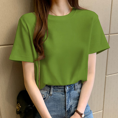 Casual T-shirt με λαιμόκοψη Ο και επιγραφή