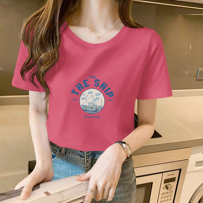 Γυναικείο μπλουζάκι με οβάλ ή spitz λαιμόκοψη - διαφορετικά prints