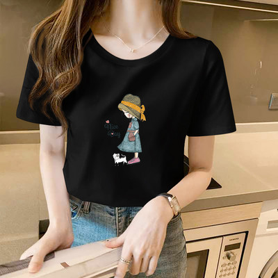 Γυναικείο μπλουζάκι με οβάλ ή spitz λαιμόκοψη - διαφορετικά prints