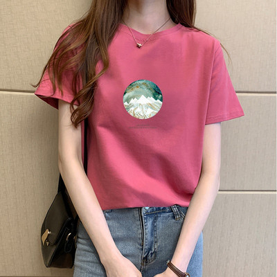 Γυναικείο μπλουζάκι με οβάλ ή spitz λαιμόκοψη - διαφορετικά prints