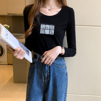 Νέο μοντέλο μπλούζα με οβάλ λαιμόκοψη και μακριά μανίκια