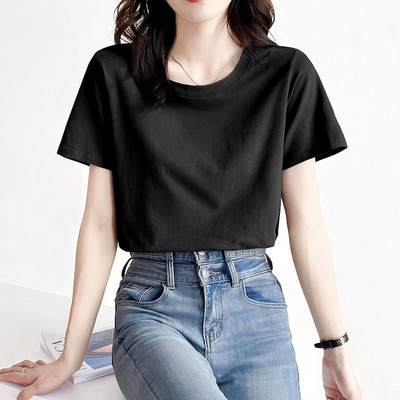 Casual T-shirt φαρδύ μοντέλο με οβάλ λαιμόκοψη και στάμπα