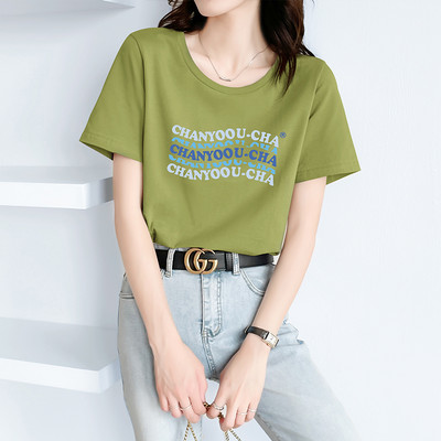 Γυναικείο μπλουζάκι φαρδύ μοντέλο με έγχρωμη στάμπα