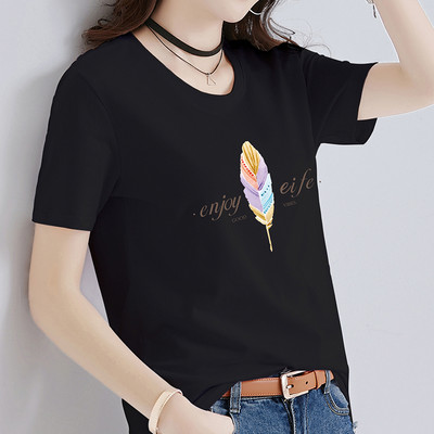 Casual φαρδύ μπλουζάκι με έγχρωμη στάμπα - πολλά μοντέλα