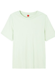 Φαρδύ γυναικείο μπλουζάκι με στρογγυλή λαιμόκοψη