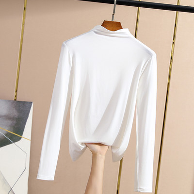 Μονόχρωμο λεπτό ζιβάνκο με μισό ψηλό γιακά