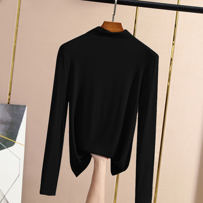 Μονόχρωμο λεπτό ζιβάνκο με μισό ψηλό γιακά