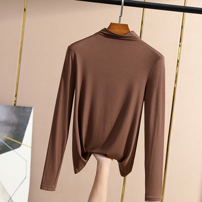 Μονόχρωμο λεπτό ζιβάνκο με μισό ψηλό γιακά