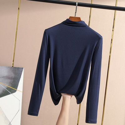 Μονόχρωμο λεπτό ζιβάνκο με μισό ψηλό γιακά