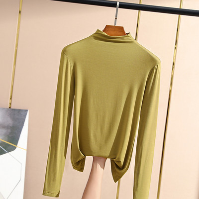 Μονόχρωμο λεπτό ζιβάνκο με μισό ψηλό γιακά