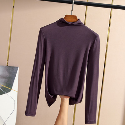 Μονόχρωμο λεπτό ζιβάνκο με μισό ψηλό γιακά