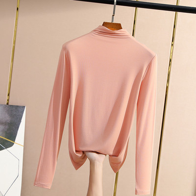 Μονόχρωμο λεπτό ζιβάνκο με μισό ψηλό γιακά