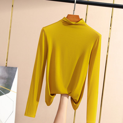 Μονόχρωμο λεπτό ζιβάνκο με μισό ψηλό γιακά