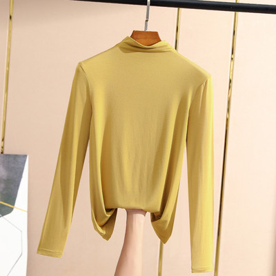 Μονόχρωμο λεπτό ζιβάνκο με μισό ψηλό γιακά