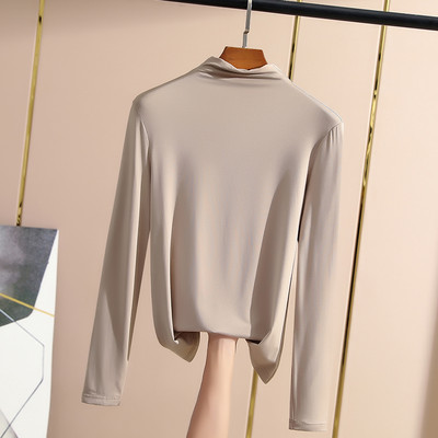 Μονόχρωμο λεπτό ζιβάνκο με μισό ψηλό γιακά