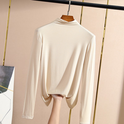 Μονόχρωμο λεπτό ζιβάνκο με μισό ψηλό γιακά