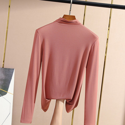 Μονόχρωμο λεπτό ζιβάνκο με μισό ψηλό γιακά