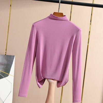 Μονόχρωμο λεπτό ζιβάνκο με μισό ψηλό γιακά