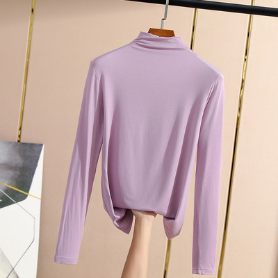 Μονόχρωμο λεπτό ζιβάνκο με μισό ψηλό γιακά